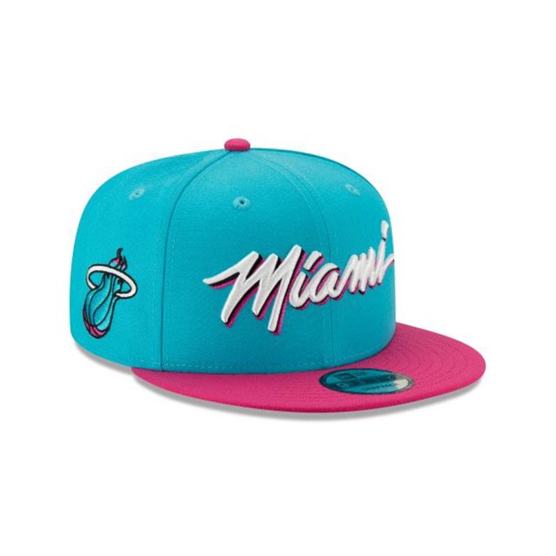 NBA Miami Heat 2019 Authentics City Series 9Fifty Snapback (ISD2239) - Blue New Era Caps